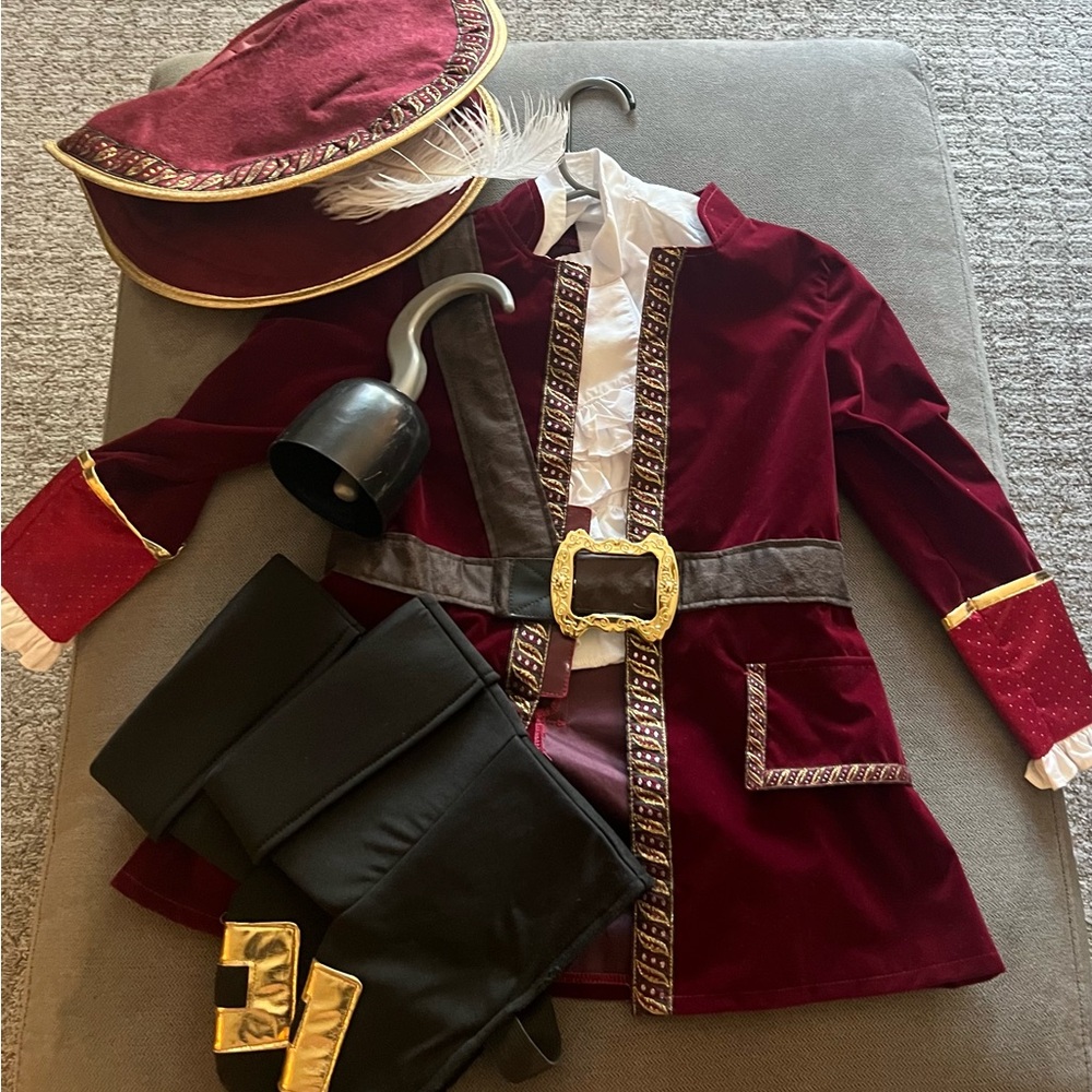 Disney Pirate Captain Costume - Burgundy and Black